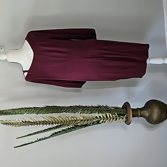 Cato Elderberry Wine Side Cinched Dress NWT - Picture 2 of 12